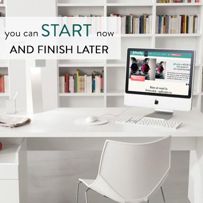 Poti continua albumul oricand, daca iti creezi cont